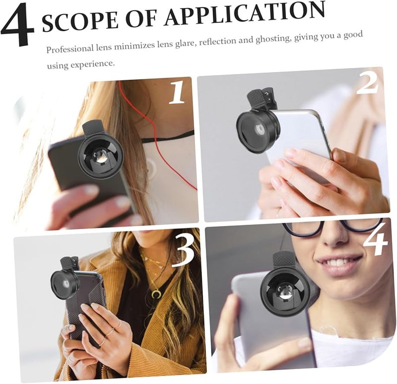 Wide Angle Macro Lens For Phone Camera Clip On External HD Fingerprint Resistant - Image 3